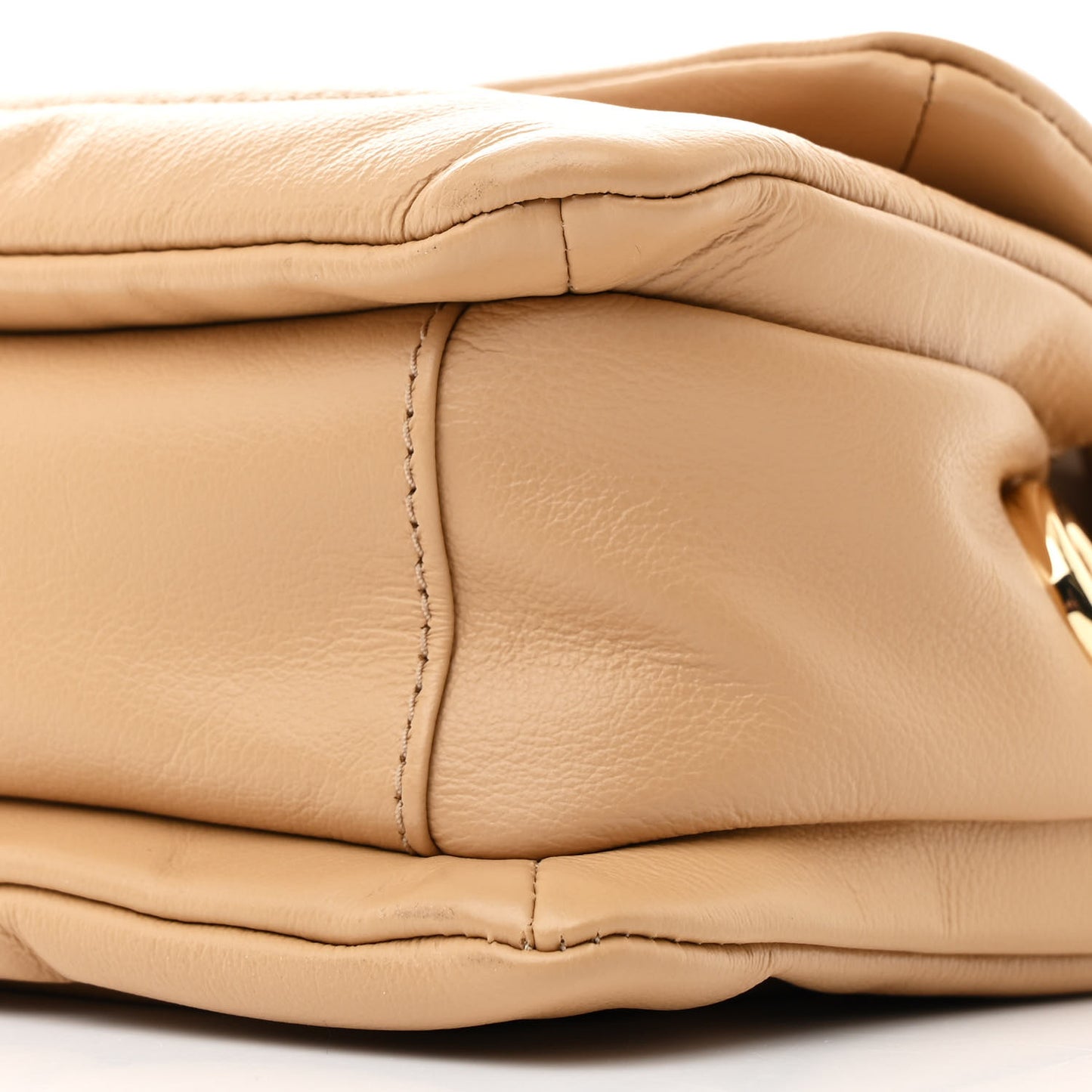 Lambskin The Mini Pillow Bag Iced Coffee