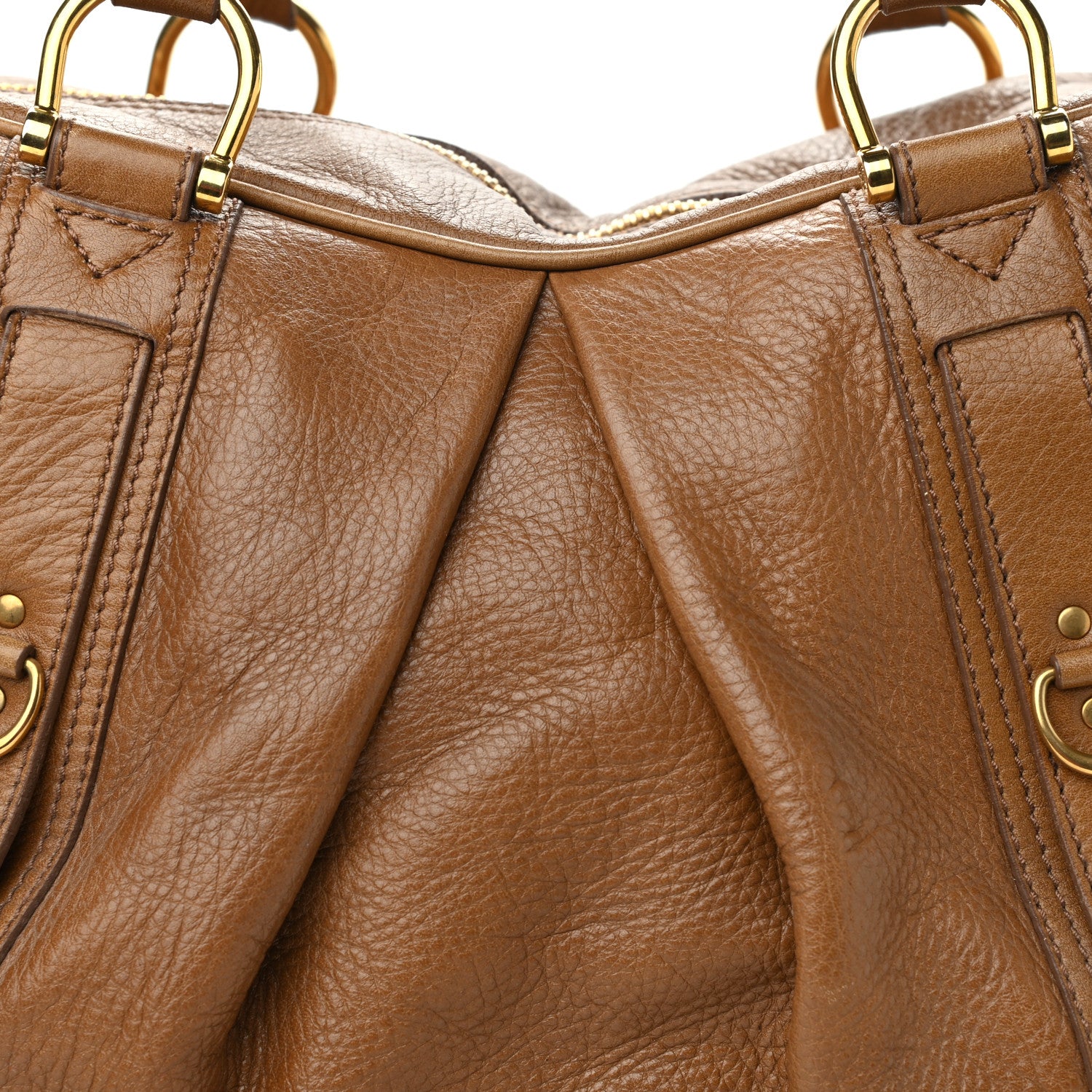 Burberry Pebbled Calfskin Small Ashbury Satchel Brown 7 of 13