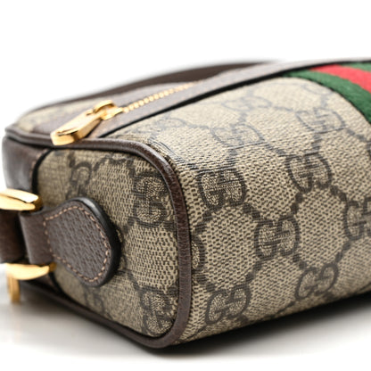 Gucci GG Supreme Monogram Web Mini Ophidia Shoulder Bag Brown 9 of 10