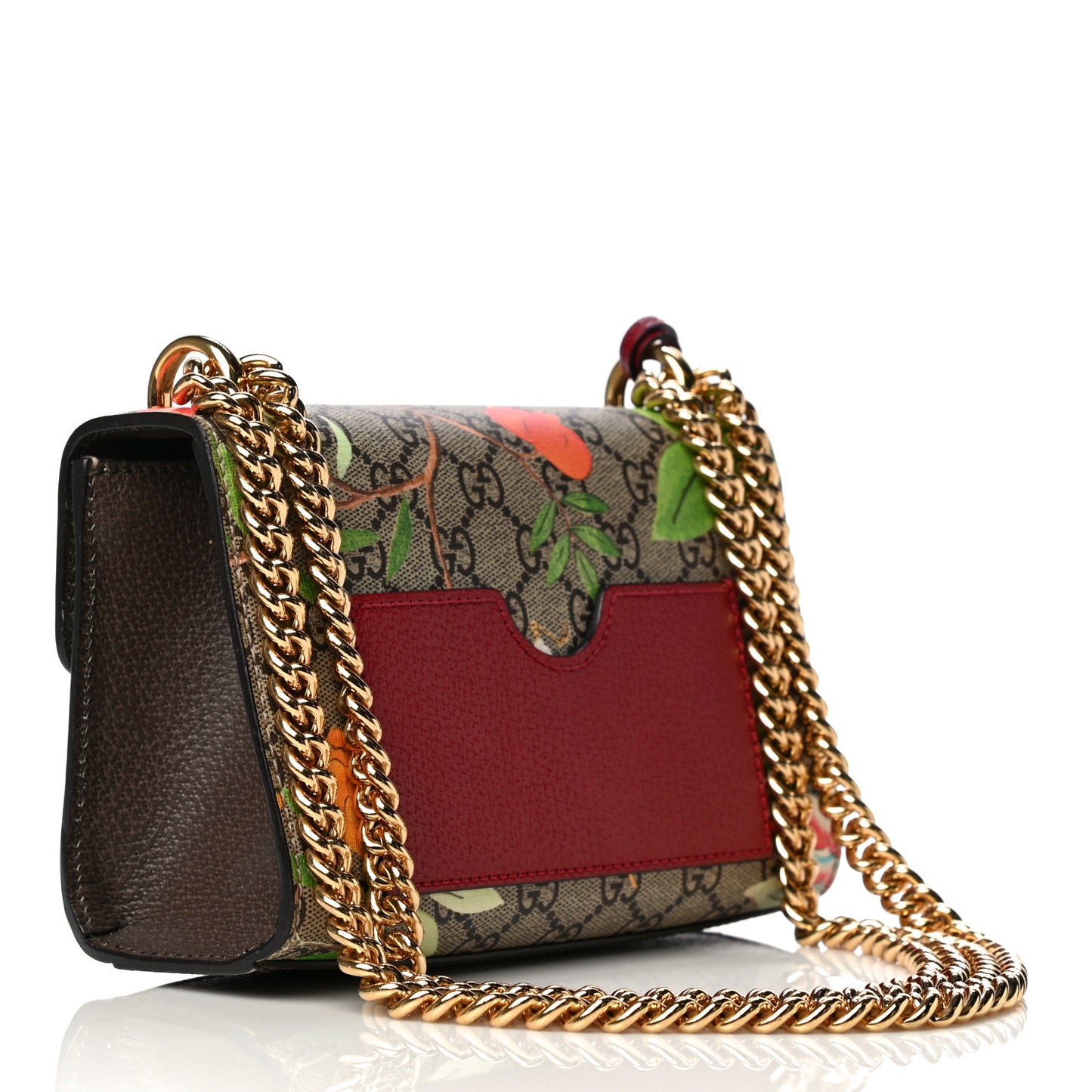 GG Supreme Monogram Tian Small Padlock Shoulder Bag Beige Multicolor New Acero