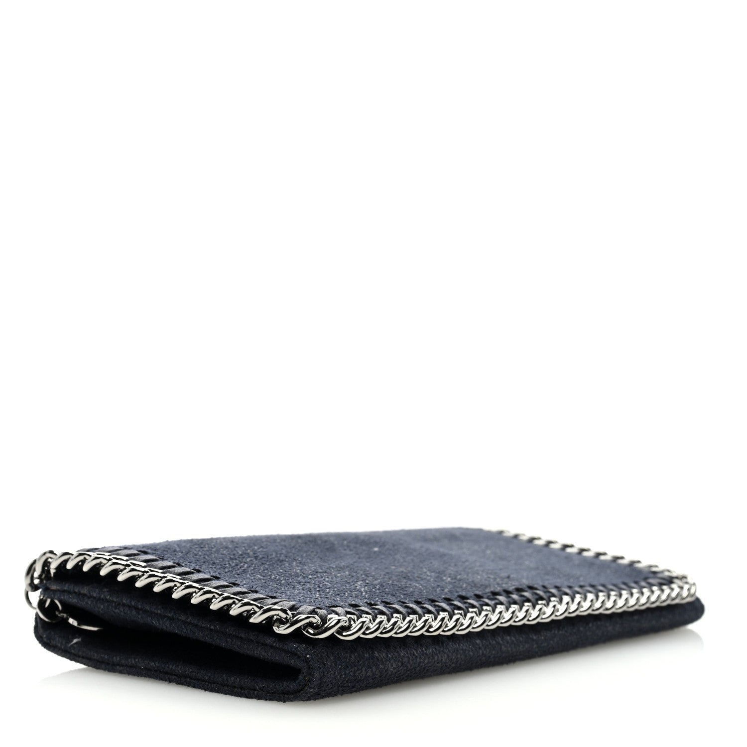 Stella McCartney Shaggy Deer Falabella Flap Wallet Navy 4 of 6