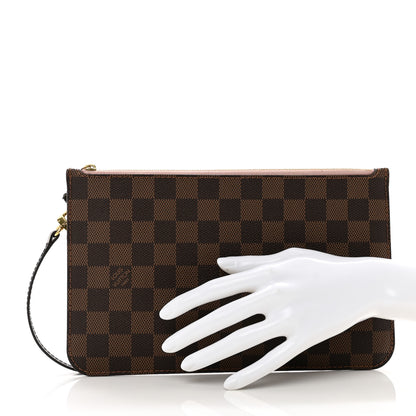Louis Vuitton Damier Ebene Neverfull MM GM Pochette Rose Ballerine 2 of 6