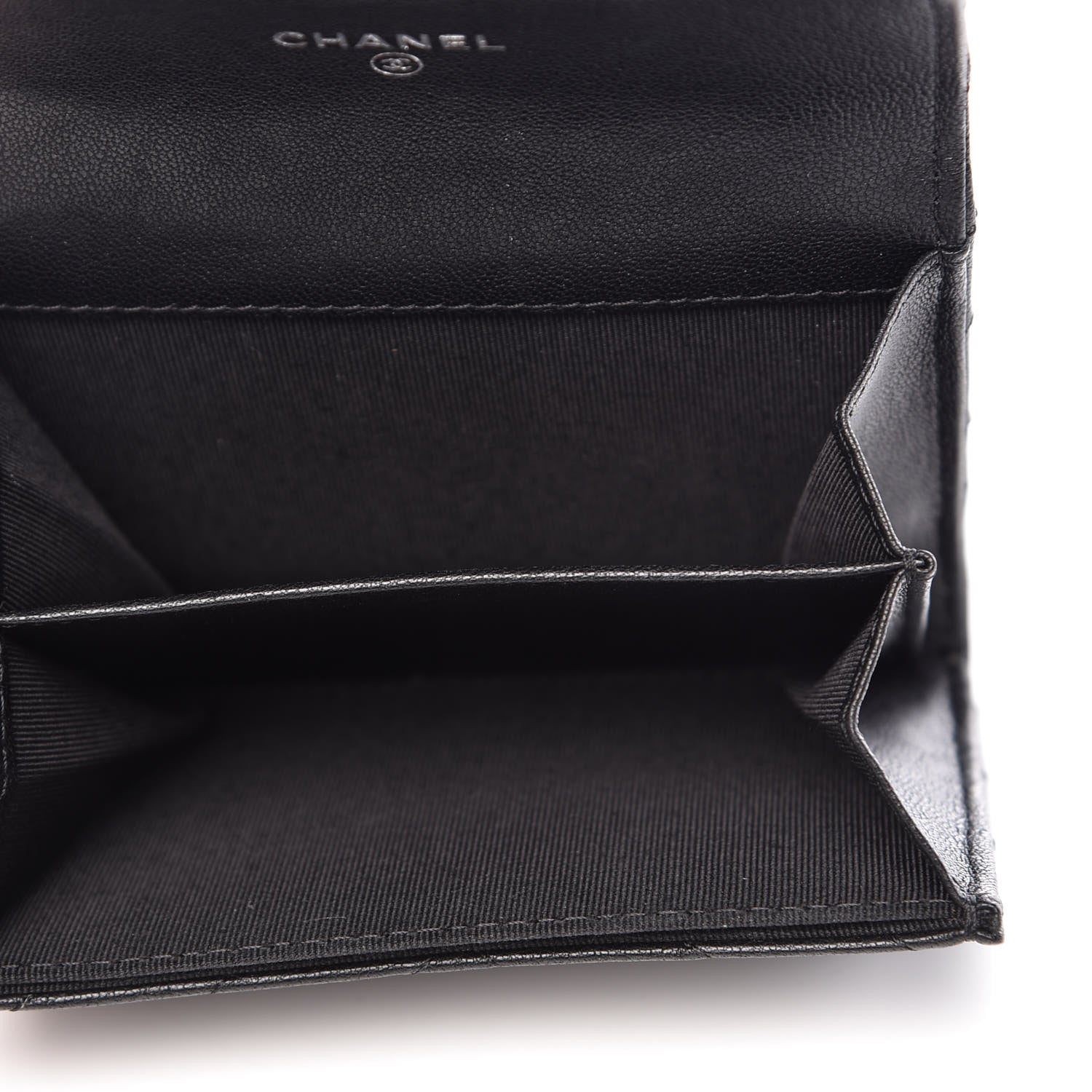 Chanel Sheepskin Chevron Quilted Reissue Card Holder Wallet So Black 5 of 9