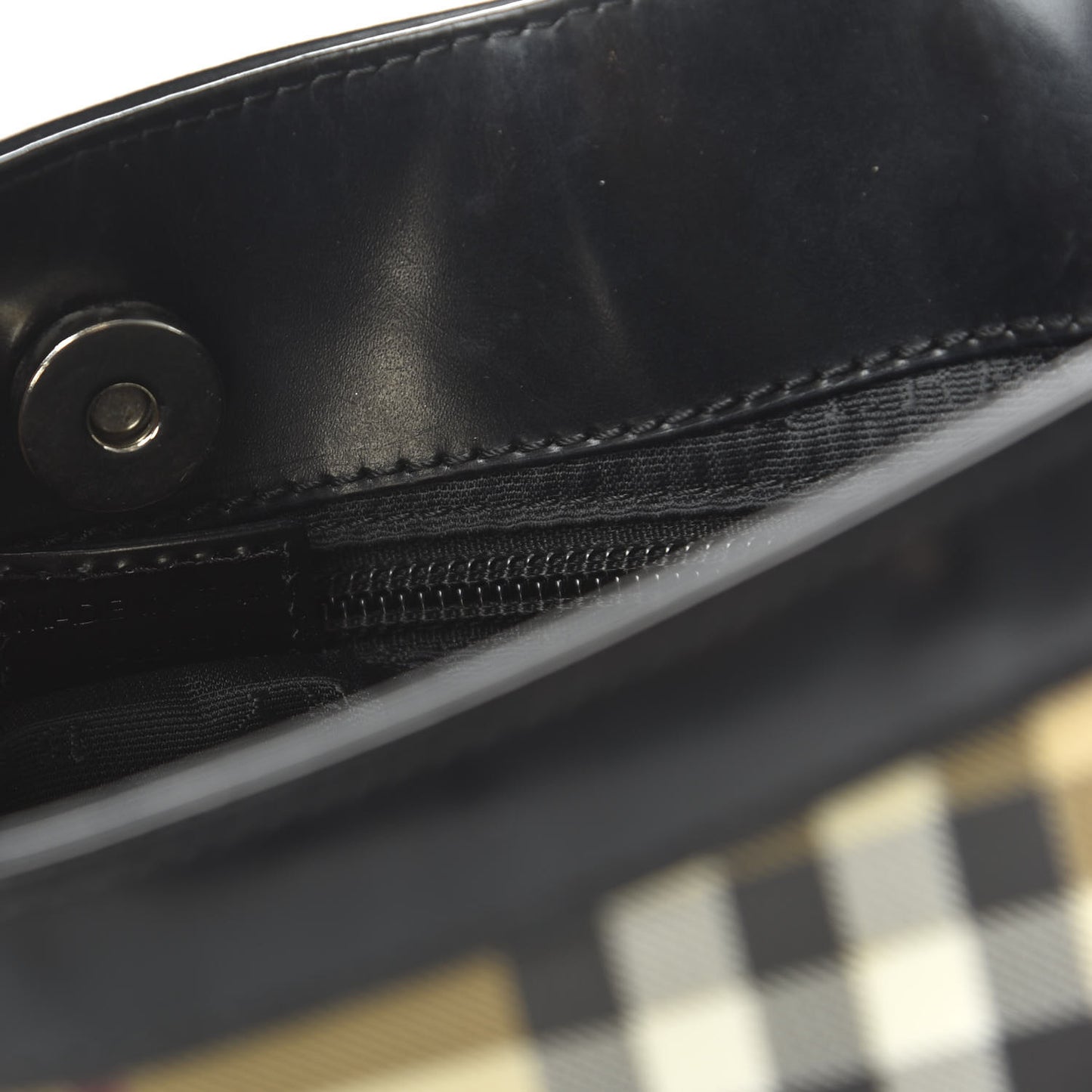 House Check Shoulder Bag Black