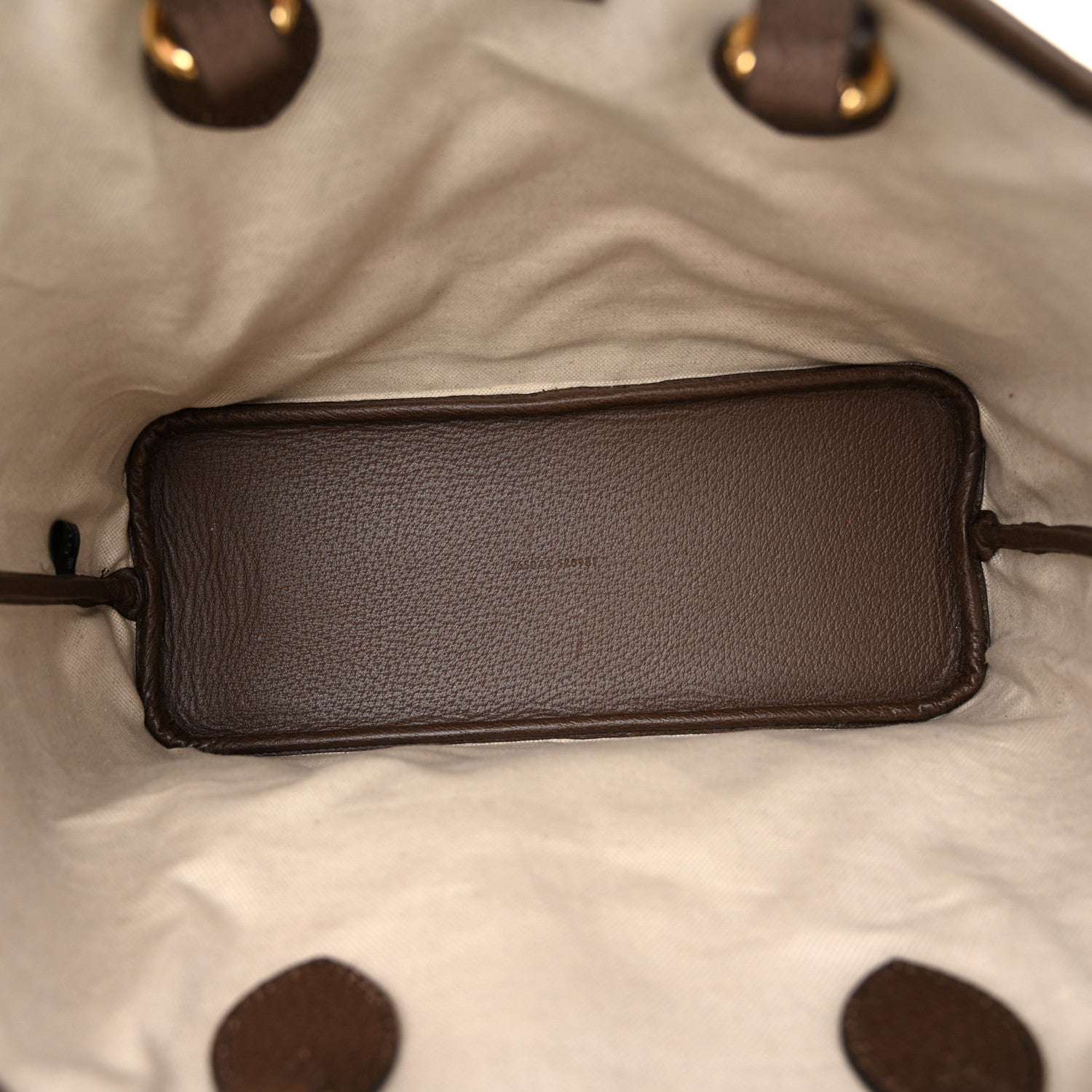 Gucci GG Supreme Monogram Textured Calfskin Small Ophidia Shoulder Tote Bag Beige Ebony New Acero 4 of 10