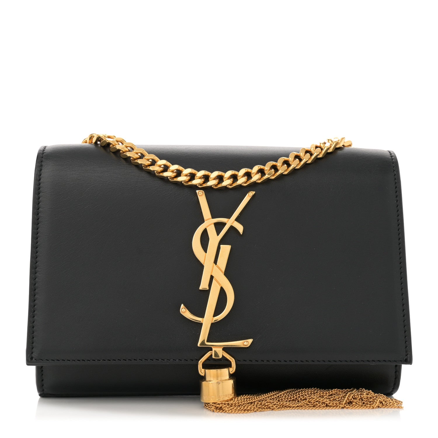 Saint Laurent Calfskin Small Classic Monogram Kate Tassel Satchel Black 1 of 12