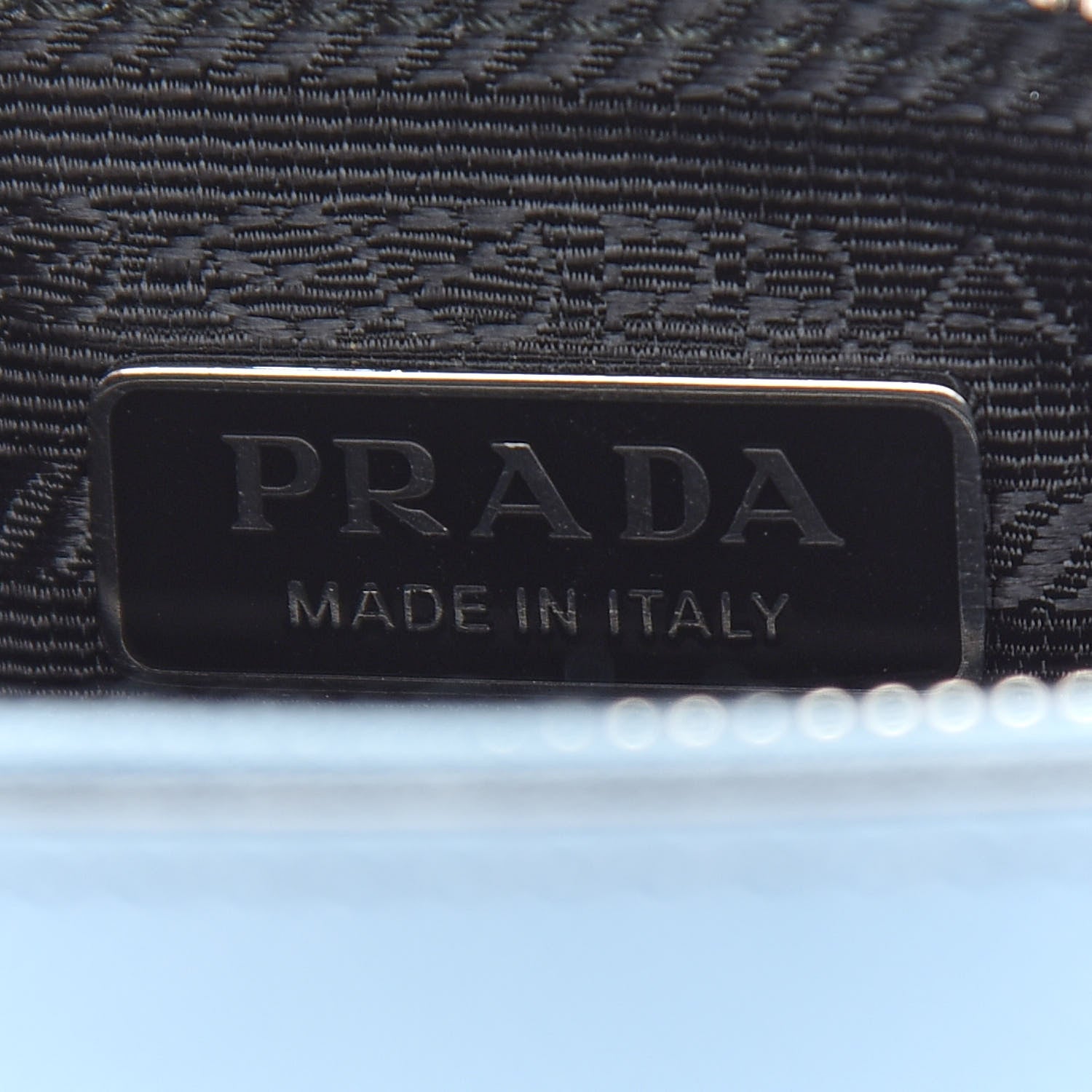 Prada Saffiano Vernice Chain Crossbody Bag Astrale 6 of 8