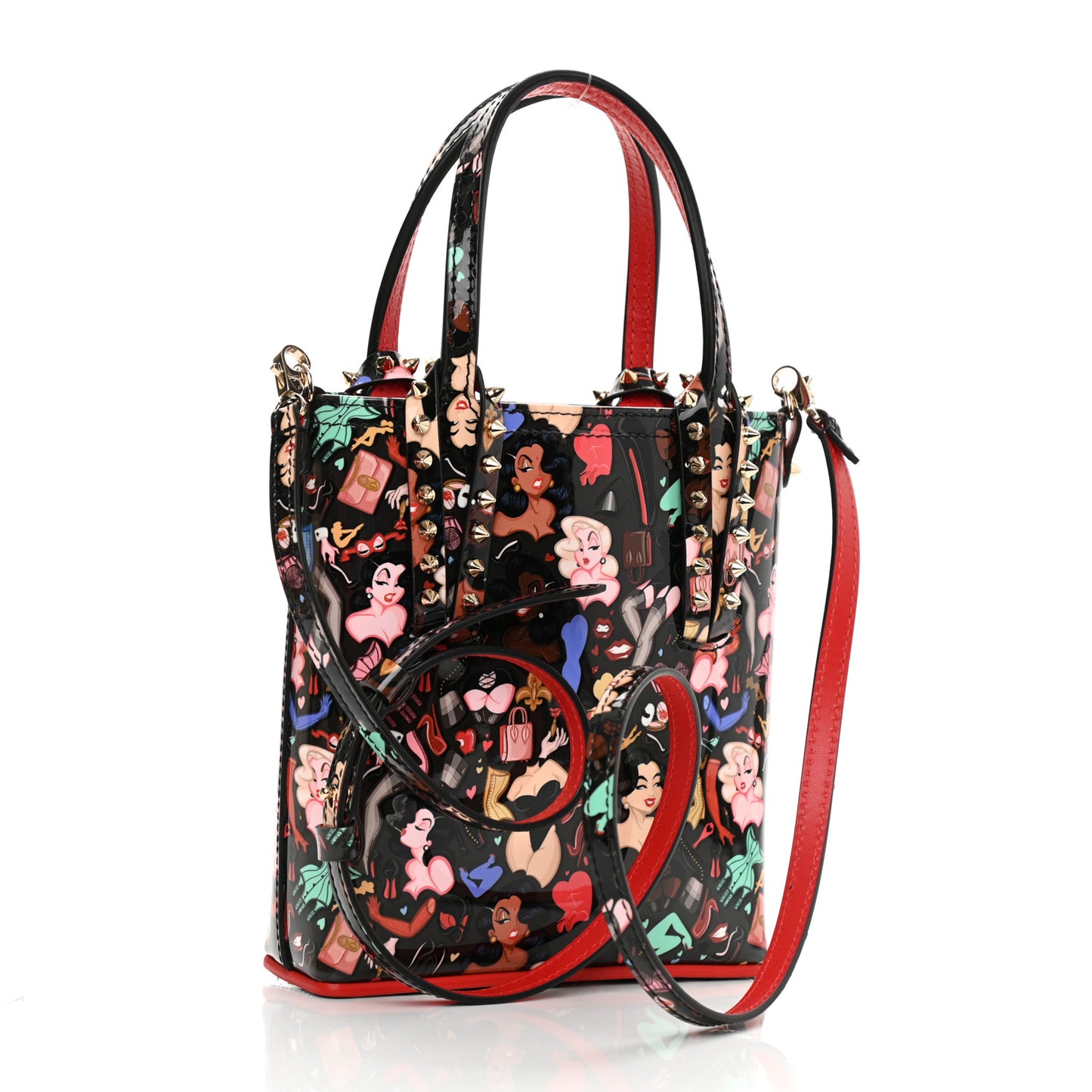Patent Dita Mini North South Cabata Tote Multicolor