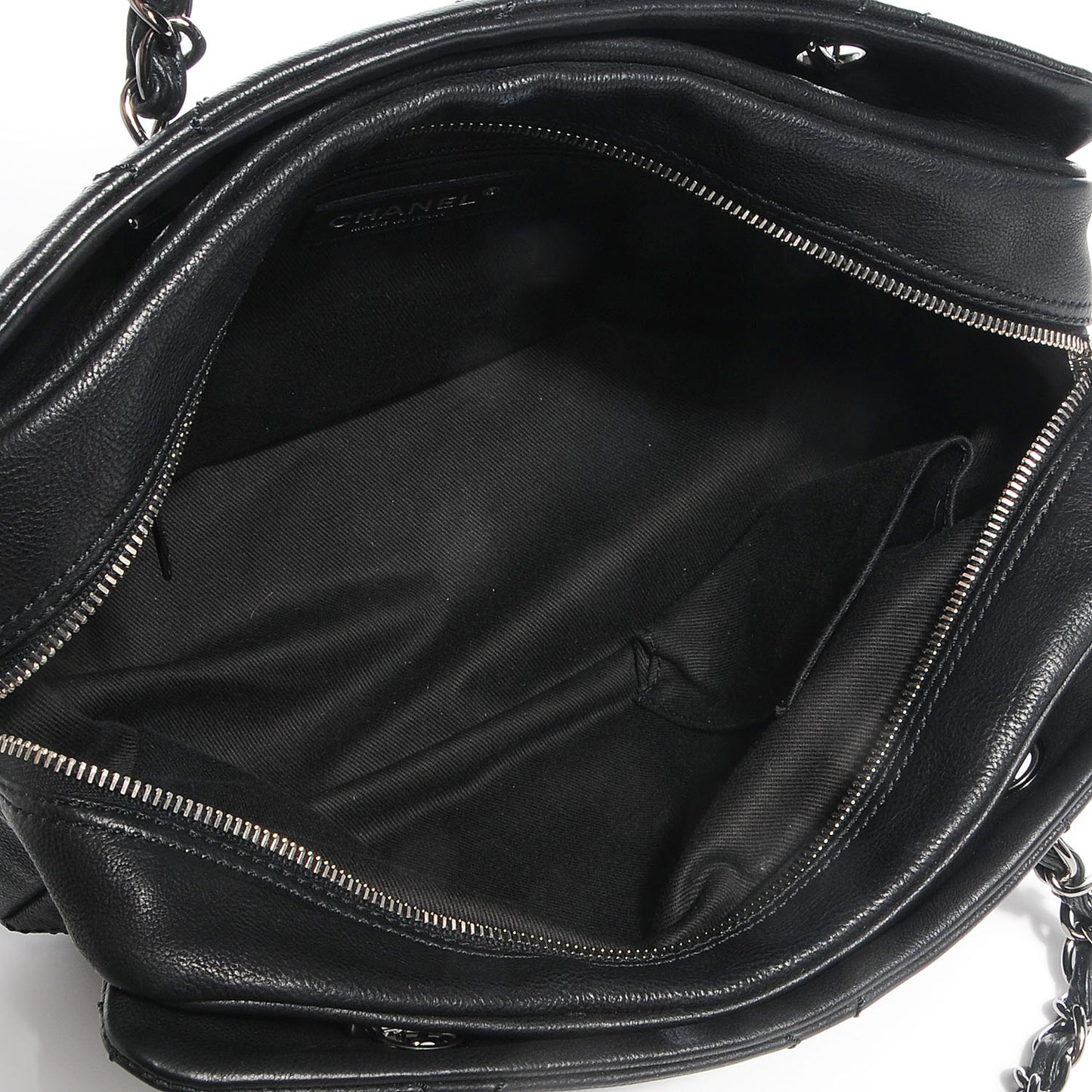 Calfskin Small Diamond Stitch Tote Black