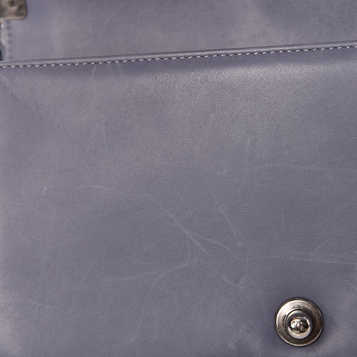Lambskin Quilted Medium Boy Flap Blue