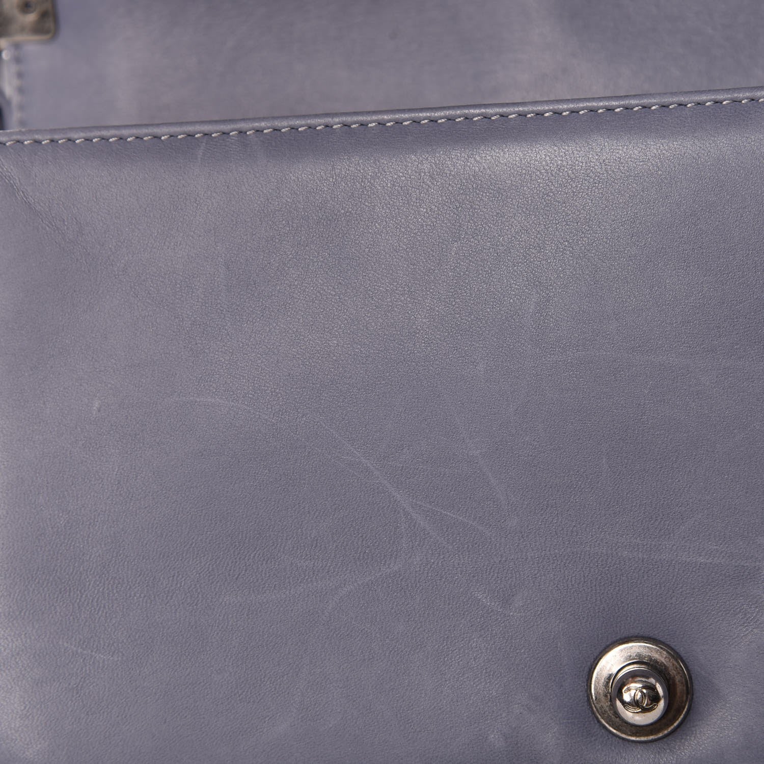 Chanel Lambskin Quilted Medium Boy Flap Blue 10 of 14