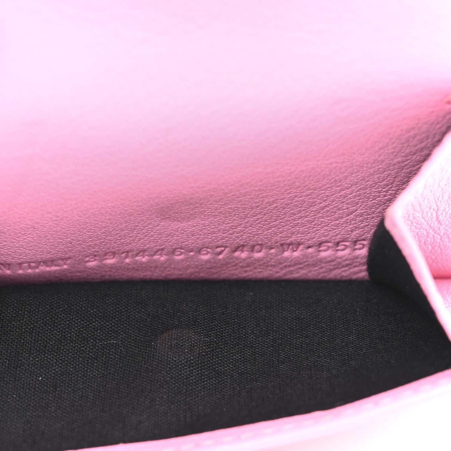 Balenciaga Grained Calfskin Logo Envelope Card Case Wallet Rose Magenta 7 of 12
