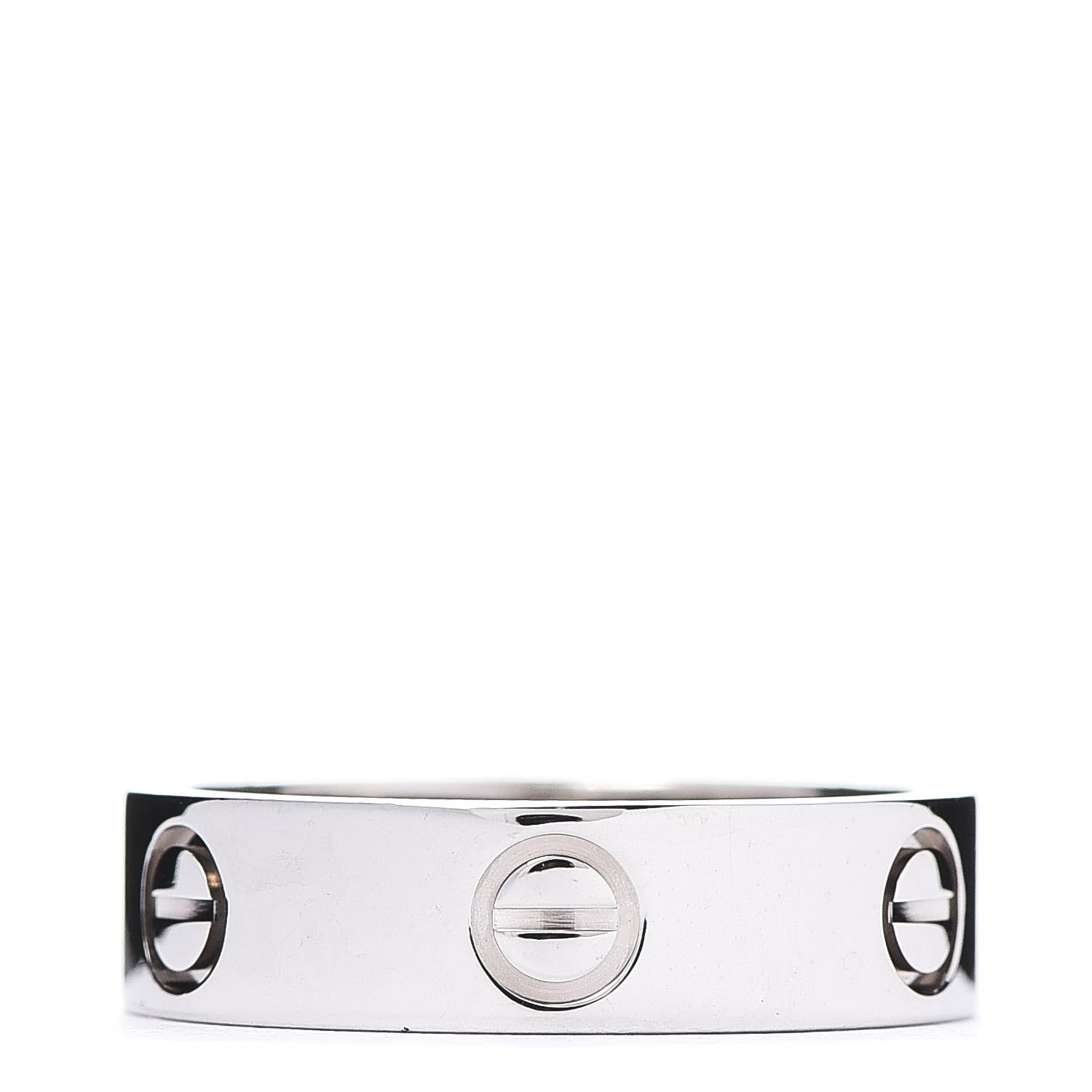 Cartier 18K White Gold 5.5mm LOVE Ring 56 7.5 1 of 4