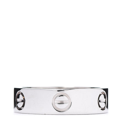 Cartier 18K White Gold 5.5mm LOVE Ring 56 7.5 1 of 4