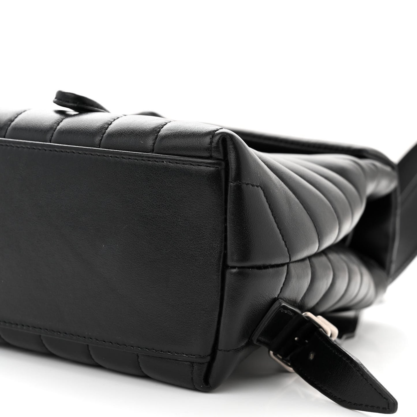 Calfskin Y Quilted Monogram Small Loulou Backpack Black