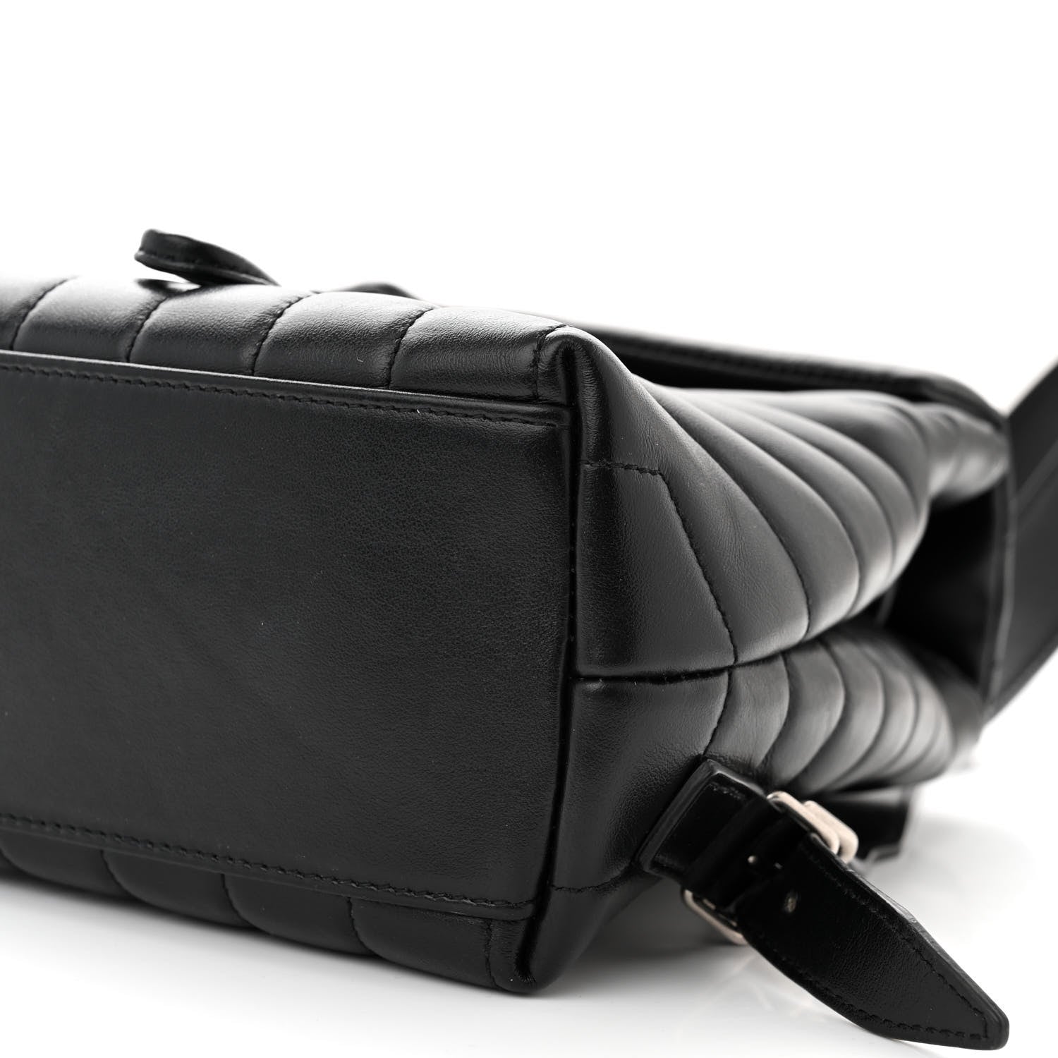 Saint Laurent Calfskin Y Quilted Monogram Small Loulou Backpack Black 10 of 13