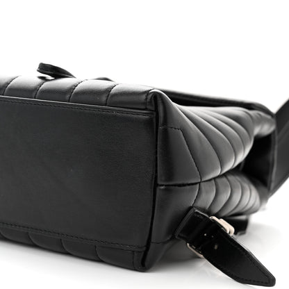 Saint Laurent Calfskin Y Quilted Monogram Small Loulou Backpack Black 10 of 13