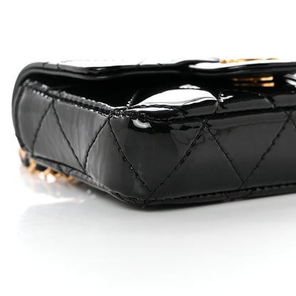 Chanel Patent Enamel Quilted Mini Chain Flap Black 4 of 9