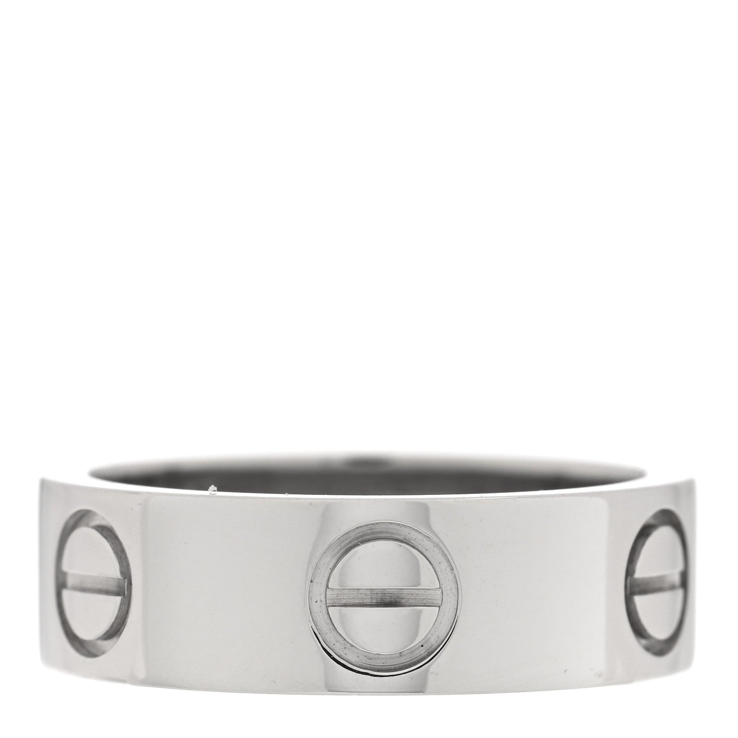 Cartier 18K White Gold 5.5mm LOVE Ring 49 5 1 of 4