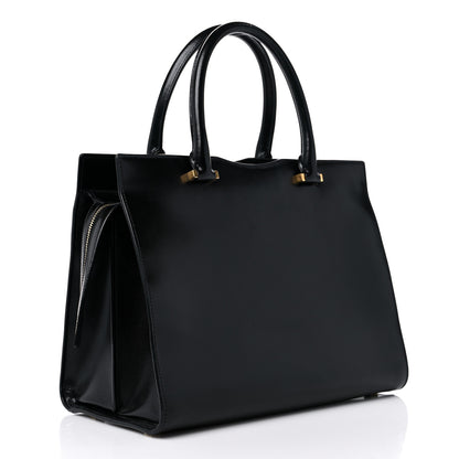 Saint Laurent Shiny Calfskin Medium Uptown Tote Black 3 of 14