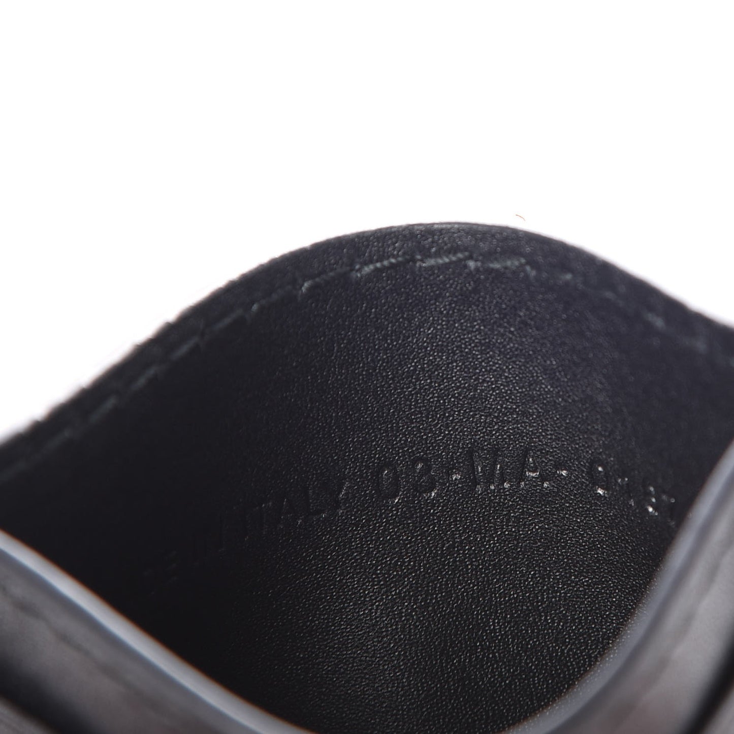 Calfskin D-Fence Card Holder Black
