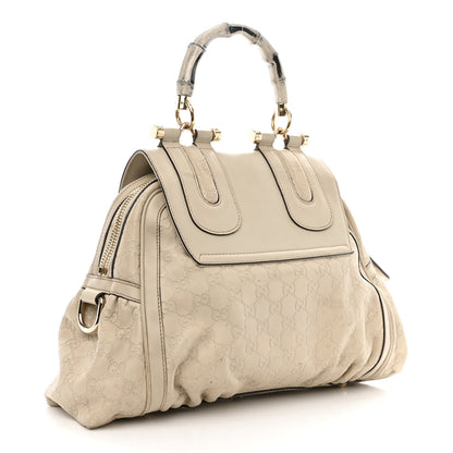 Gucci Guccissima Pop Bamboo Top Handle Tote Off White 3 of 28