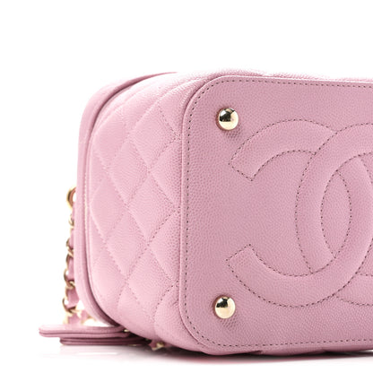 Chanel Caviar Quilted Small CC Vanity Case Pink 10 of 11