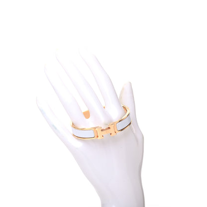 Hermes Enamel Narrow Clic Clac H Bracelet PM White 2 of 5