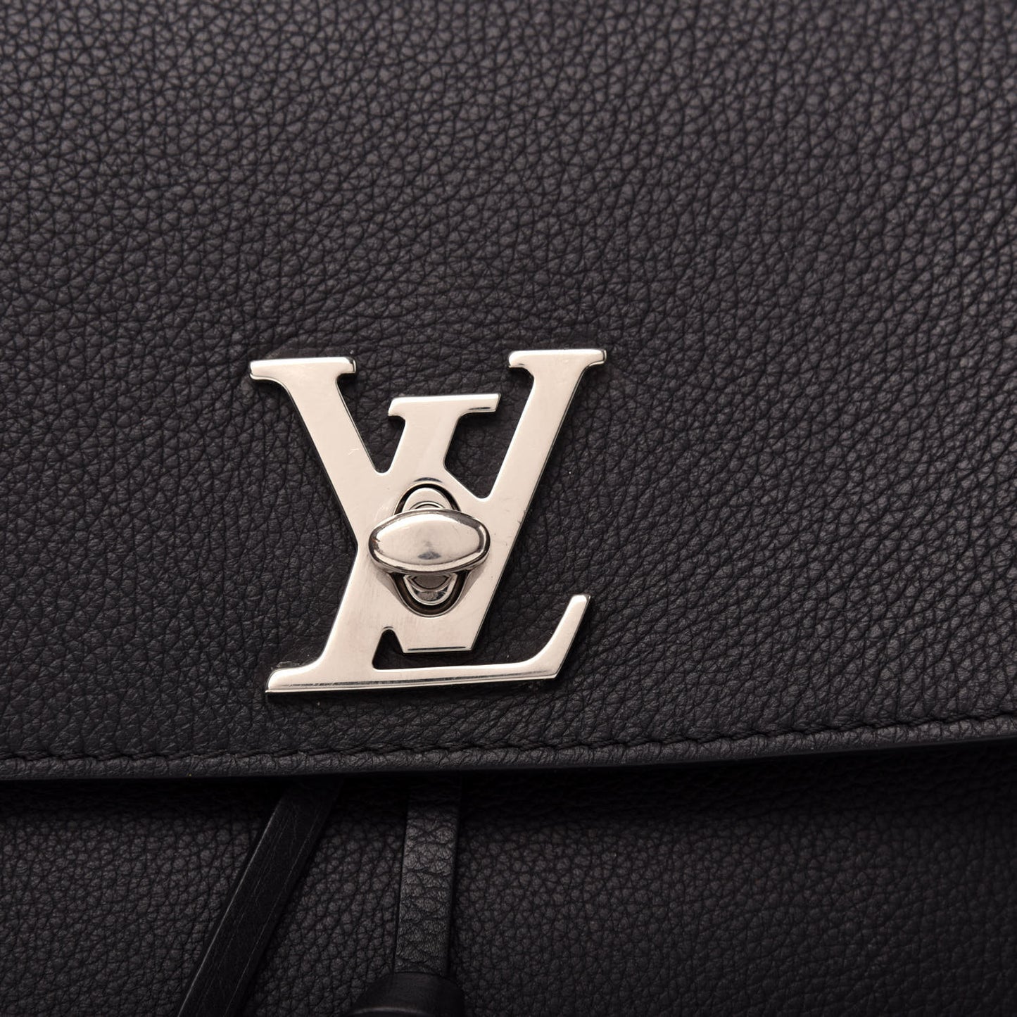 Calfskin Lockme Backpack Black