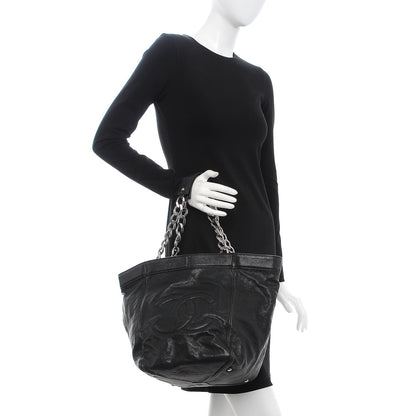 Chanel Distressed Caviar Outdoor Tote Black 2 of 16