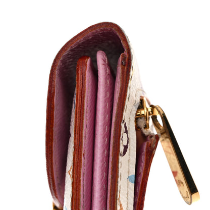 Louis Vuitton Monogram Multicolor Joey Wallet White Litchi 8 of 11