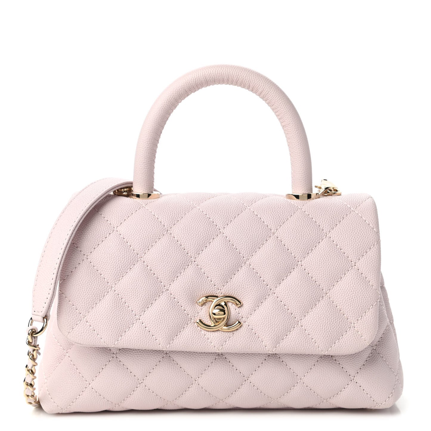 Caviar Quilted Mini Coco Handle Flap Lilas Lilac