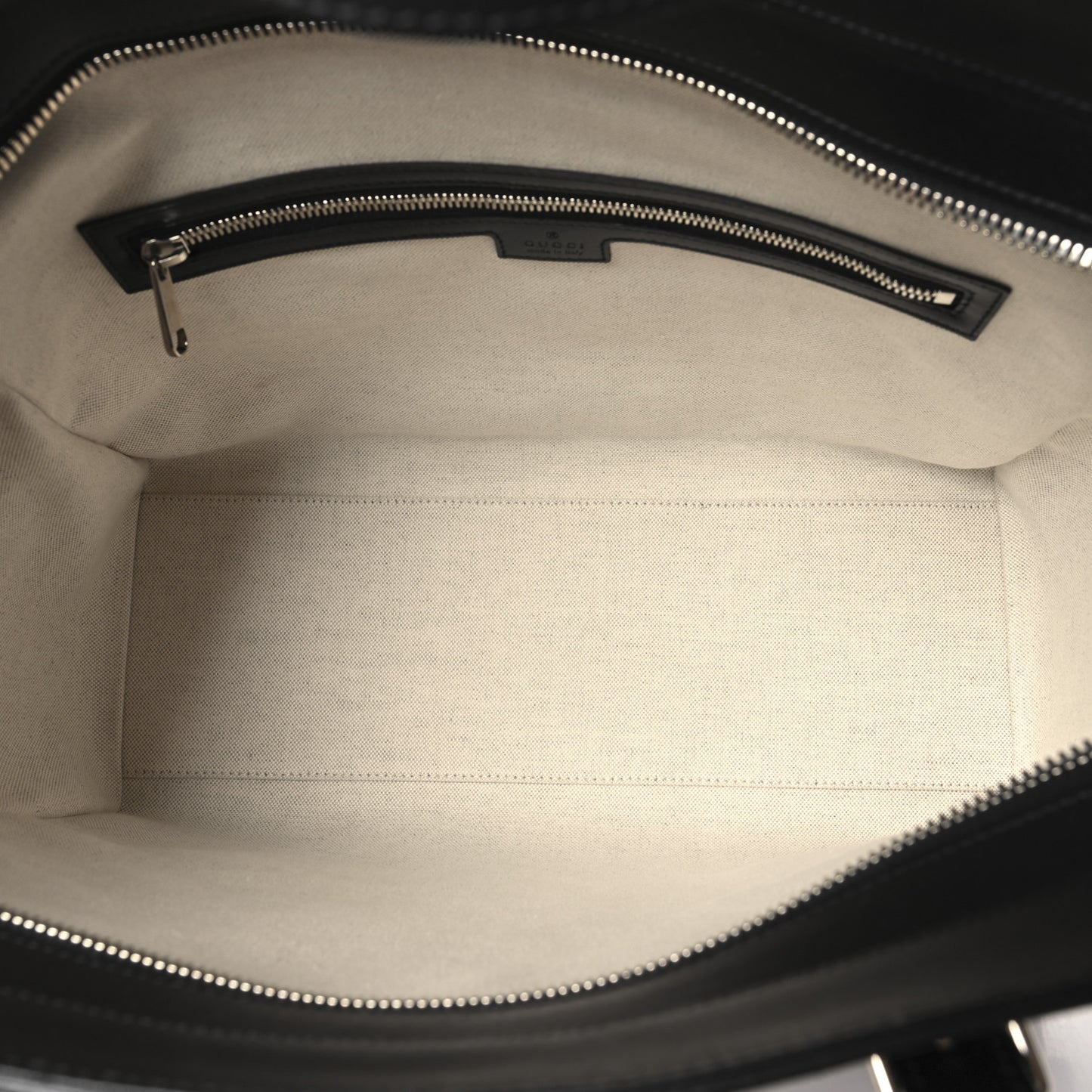 Calfskin GG Tennis Embossed Tote Bag Black