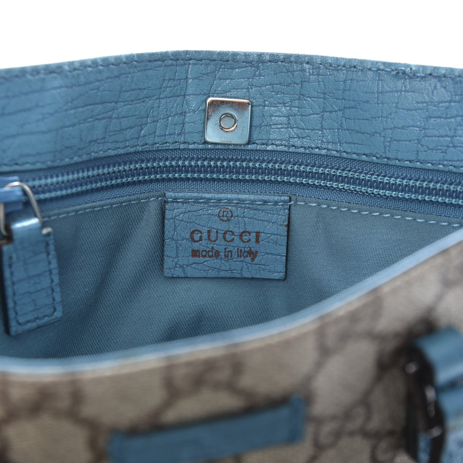Gucci GG Plus Monogram Flat Vertical Tote Blue 6 of 13