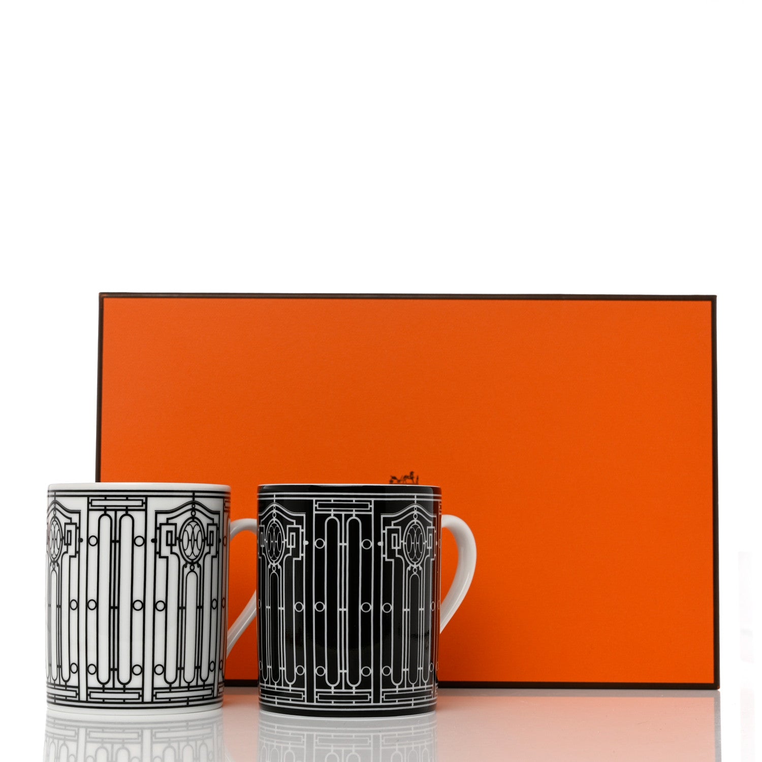 Hermes Porcelain H Deco Mug Set of 2 8 of 8