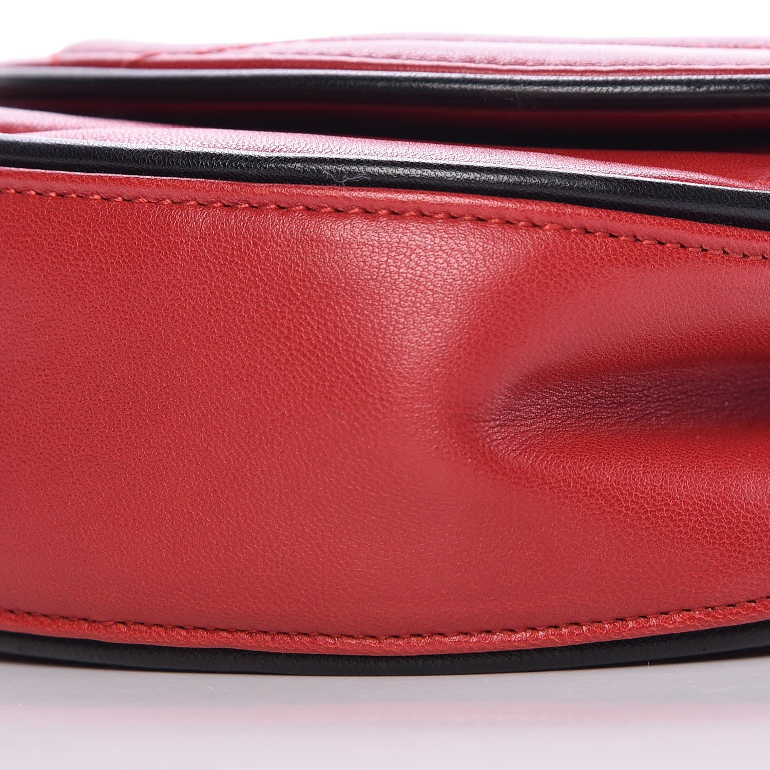 Saint Laurent Calfskin Matelasse Monogram Small Bubble Chain Crossbody Red 9 of 9