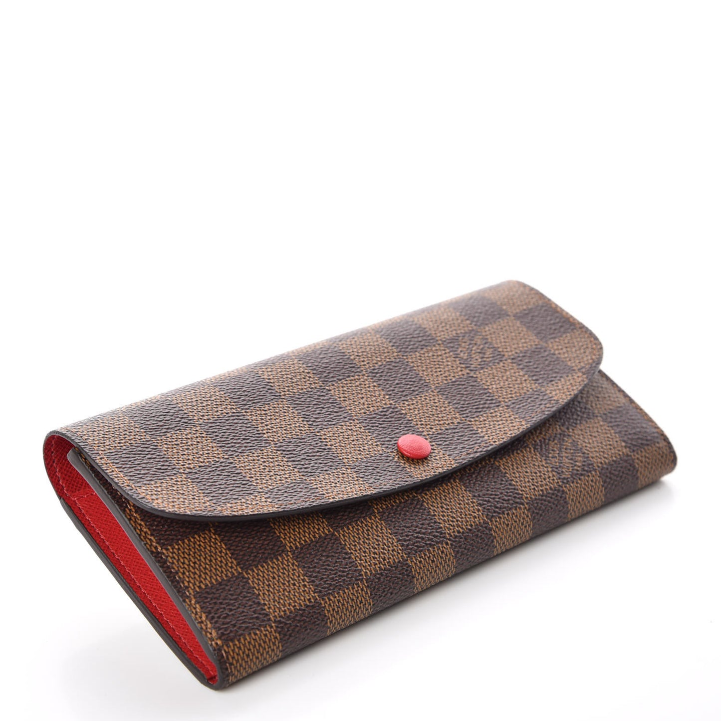 Damier Ebene Emilie Wallet Red