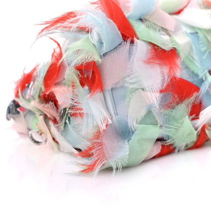 Fendi Nappa Organza Feather Mini Peekaboo Iconic Satchel Blue Multicolor 9 of 12