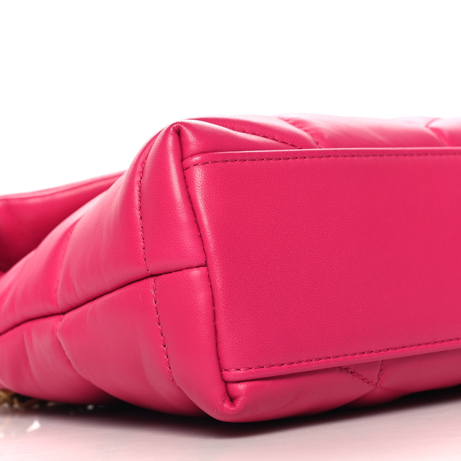 Saint Laurent Lambskin Quilted Toy Loulou Puffer Monogram Chain Satchel Bubblegum 10 of 12