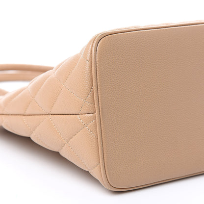 Chanel Caviar Quilted Medallion Tote Beige 8 of 16