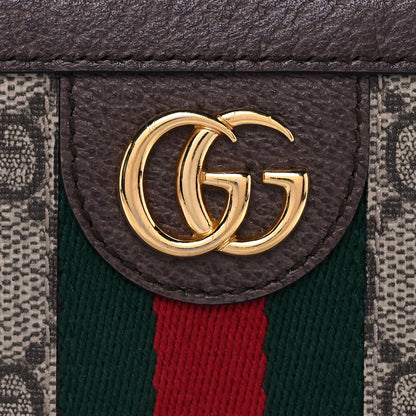 Gucci GG Supreme Monogram Web Ophidia Zip Around Wallet Brown 8 of 12