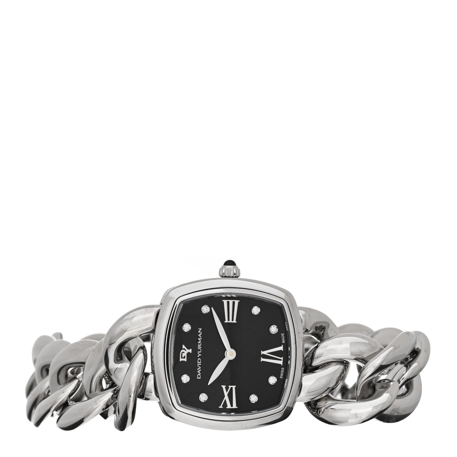 David Yurman Stainless Steel Diamond 27mm Albion Quartz Watch Black 2 of 4
