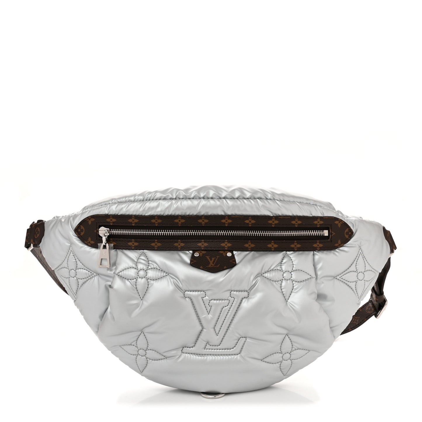 Econyl Monogram Pillow BumBag Silver