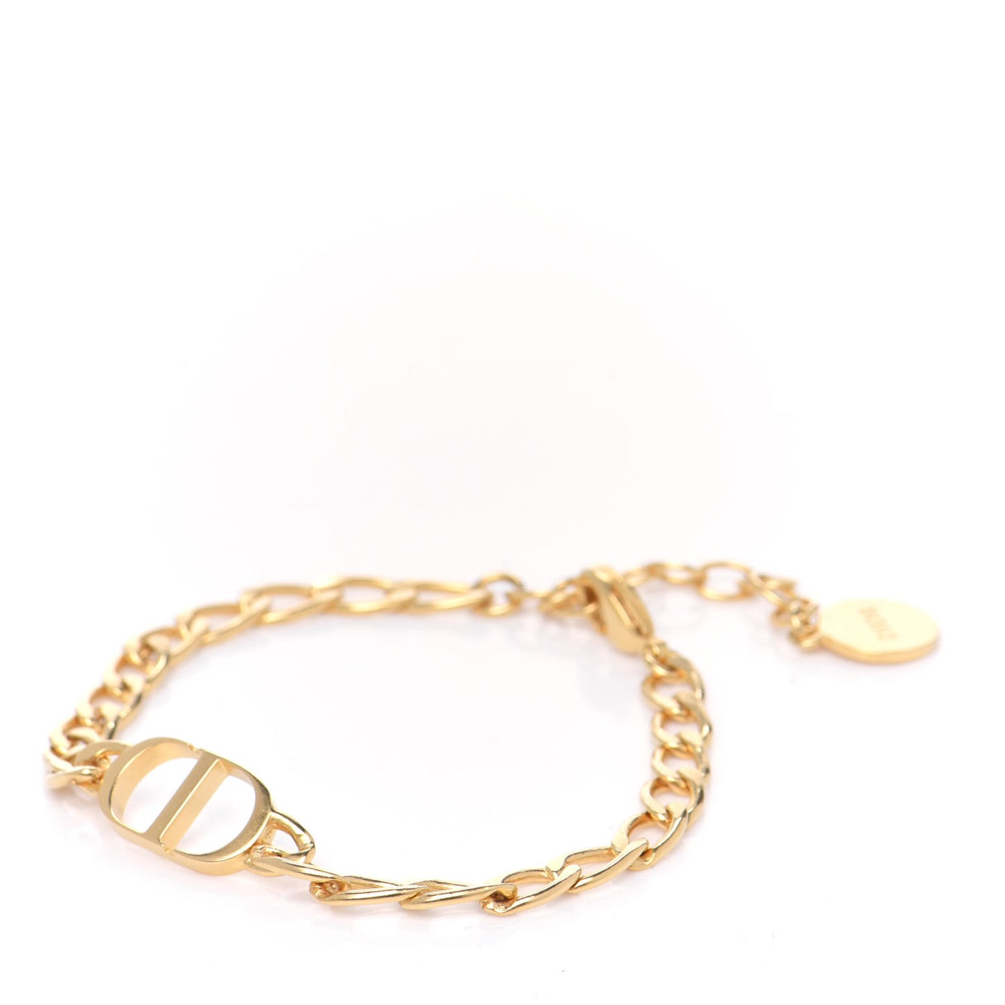 Metal Petit CD Chain Bracelet Gold