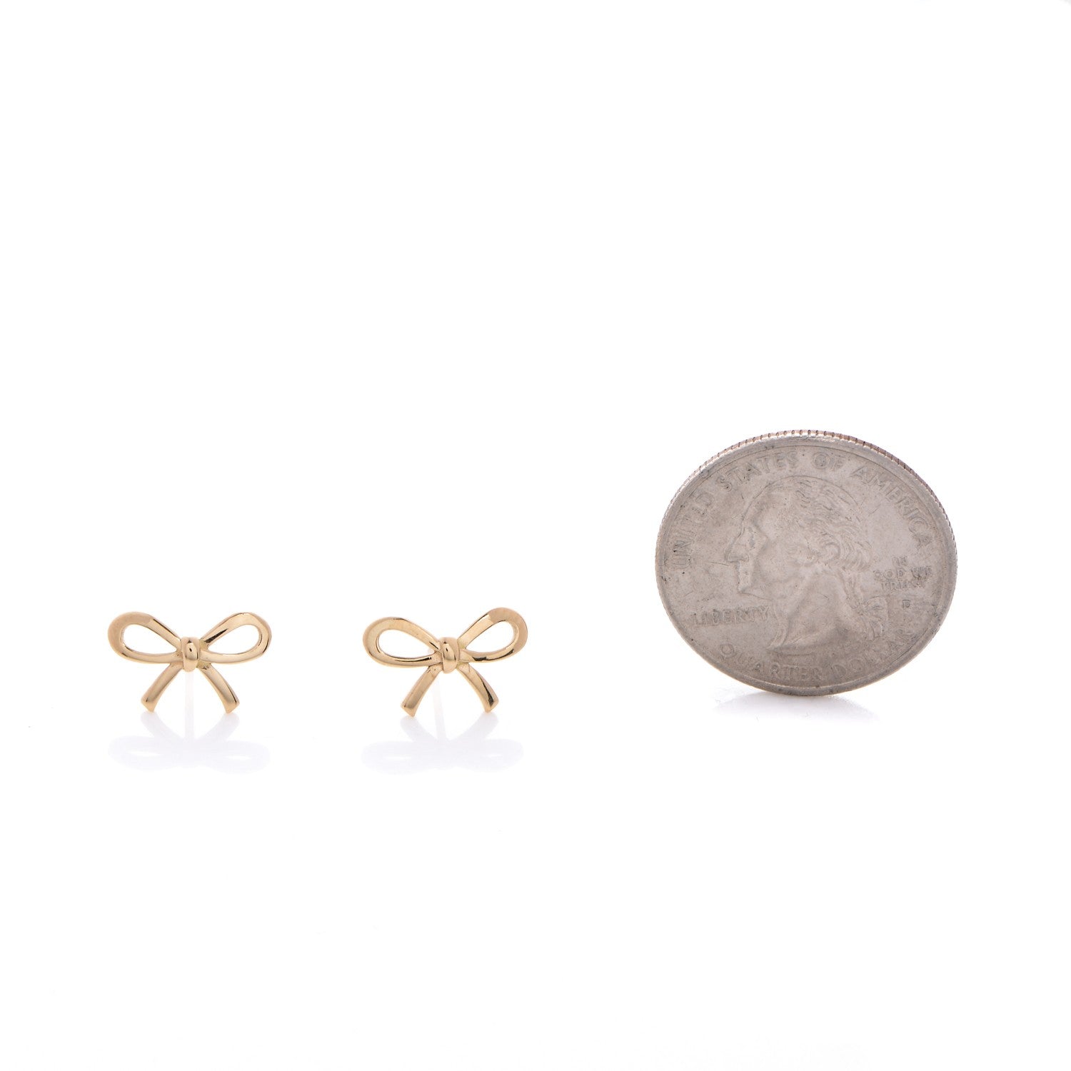 Tiffany 18K Yellow Gold Bow Earrings 2 of 6