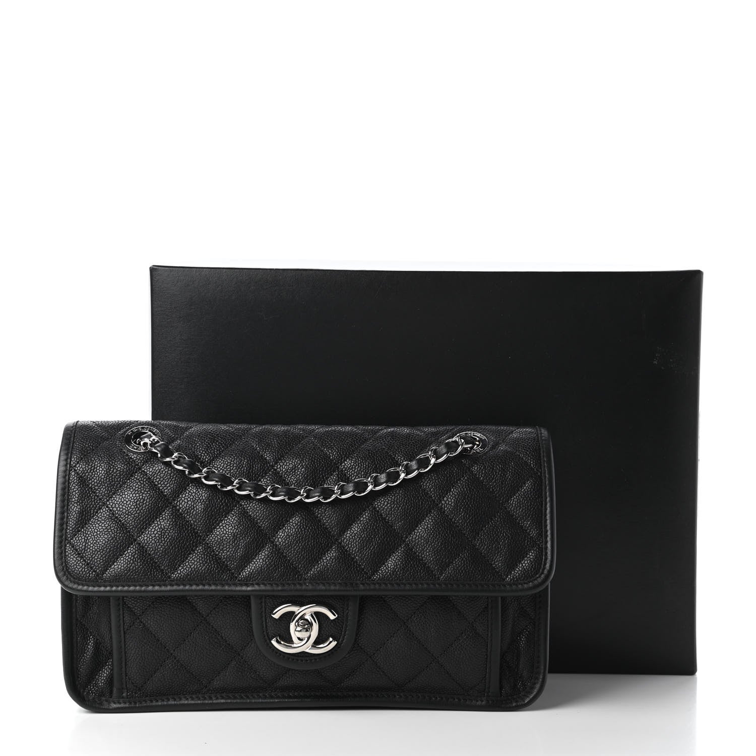 Chanel Caviar Quilted Medium French Riviera Flap Black 11 of 11
