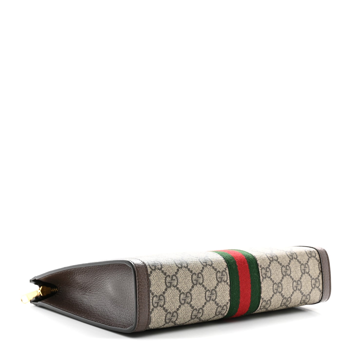 GG Supreme Monogram Web Ophidia Pouch Brown