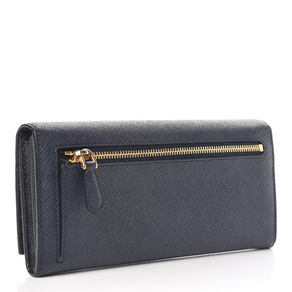Prada Saffiano Greche Flap Continental Wallet Baltico Rosso 4 of 8