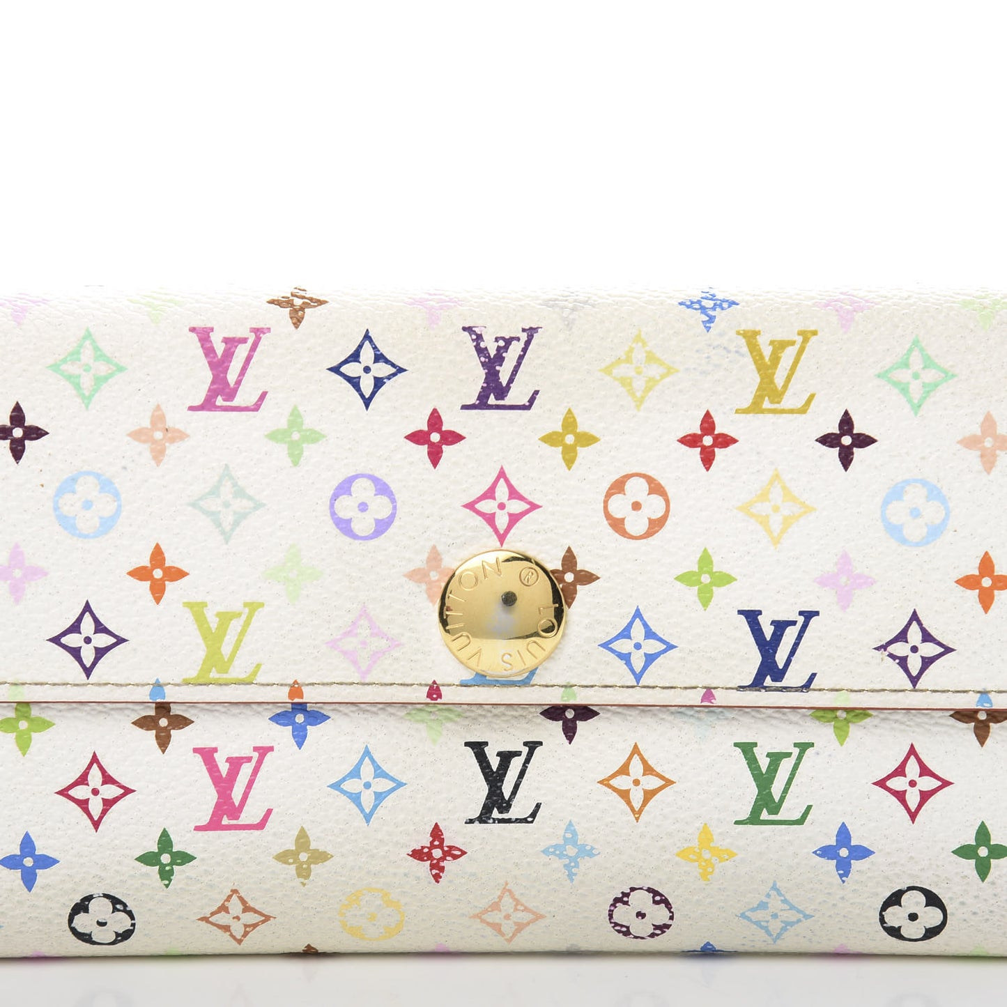 Monogram Multicolor Sarah Wallet White