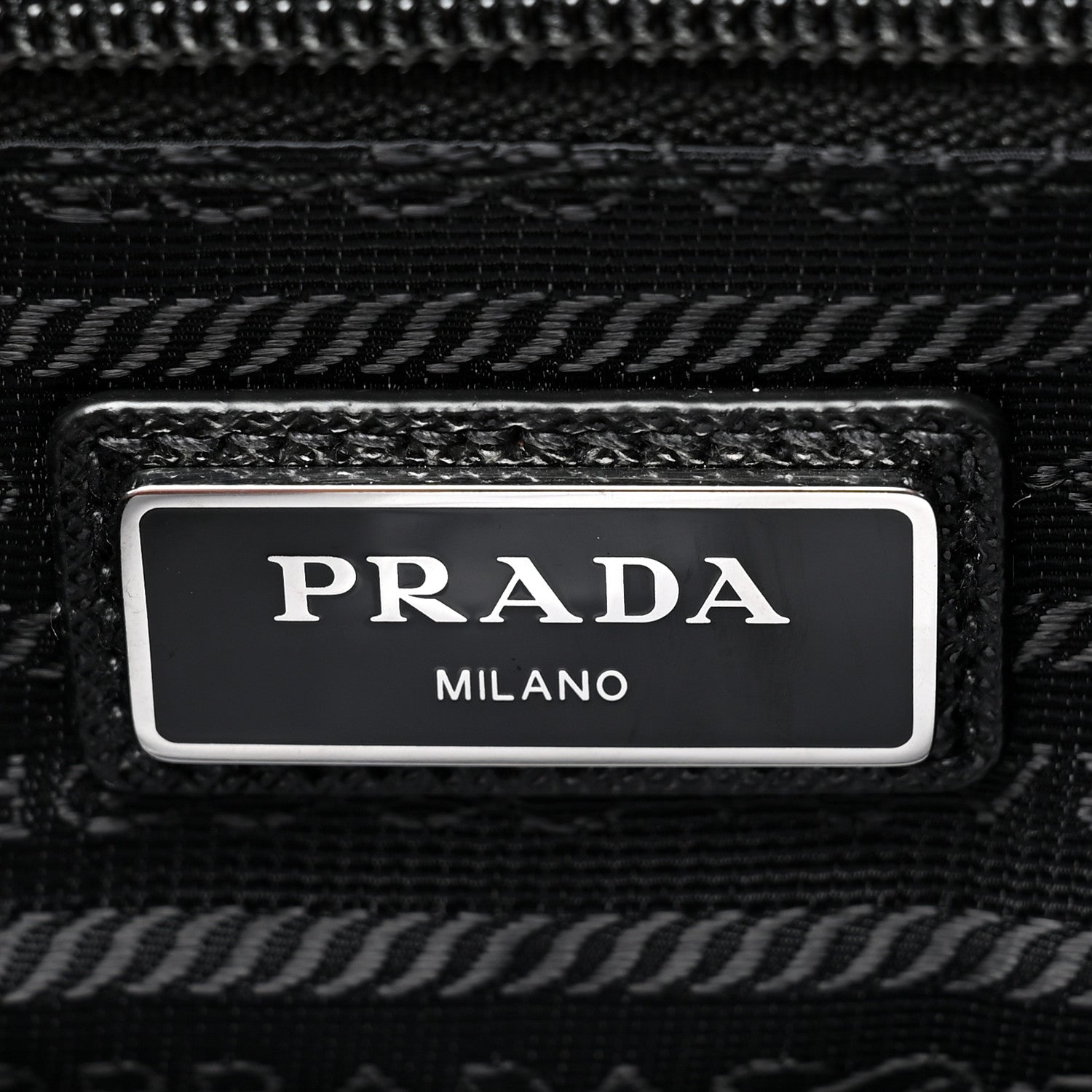 Prada Tessuto Nylon Saffiano Logo Messenger Bag Black 8 of 14